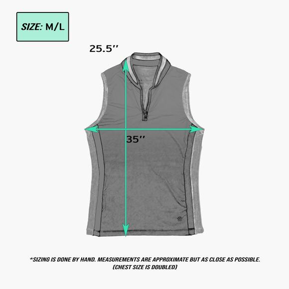 LOHLA SPORT "The Ombre" Sleeveless Gradient Zip Sport Top (Multi | Size M/L) - Picture 8 of 8
